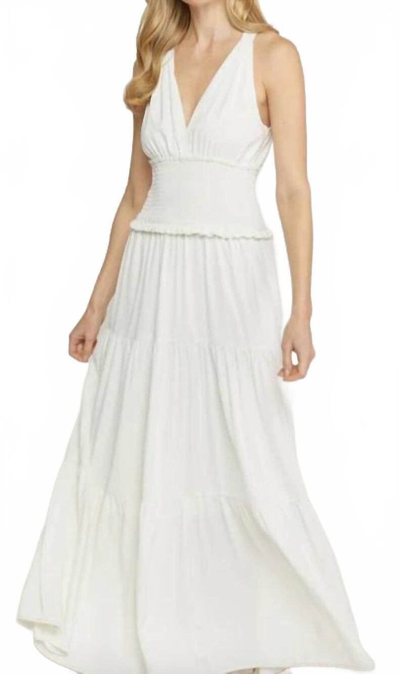 NEW ENTRO maxi dress in off white